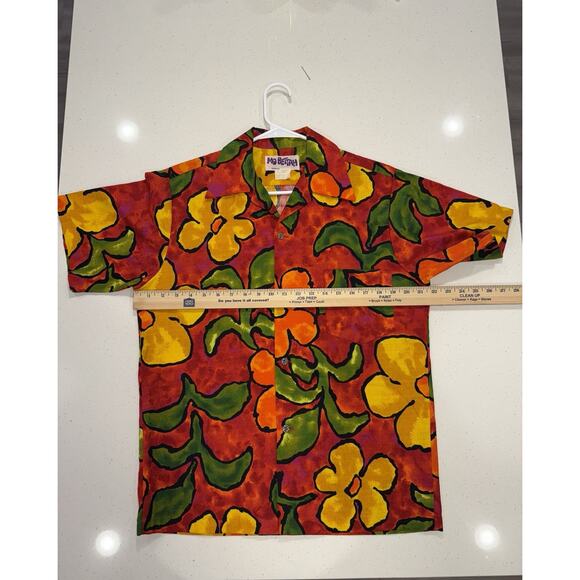 Mo Bettah Vintage Floral Hawaiian‎ Button Up Shirt medium - Picture 7 of 7
